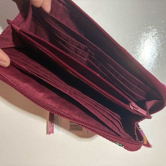 Vera Bradley Red Quilted Wallet with Dog Patterns - Picture 3 of 3